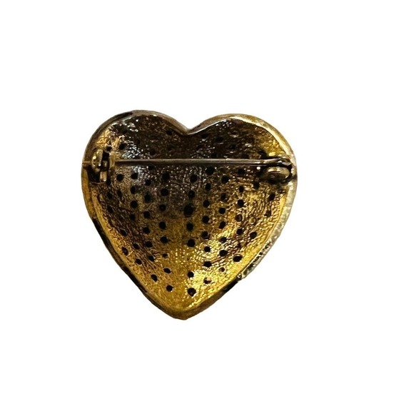 Heart Shaped Rhinestone Brooch - Picture 3 of 3